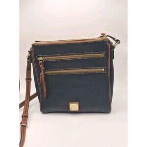 Dooney & Bourke Pebble Grain Triple Zip Crossbody Bag North South Peyton Purse